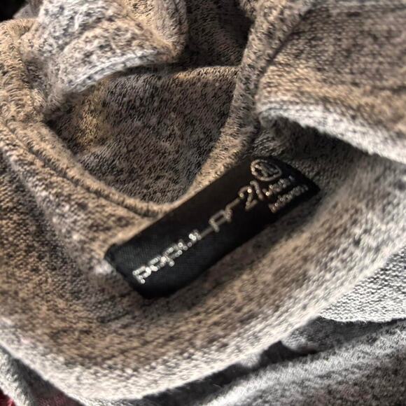 Popular 21 Heather Grey Long Sleeve Shirt With Back Cut Out Athlesure Comfort - Picture 6 of 7